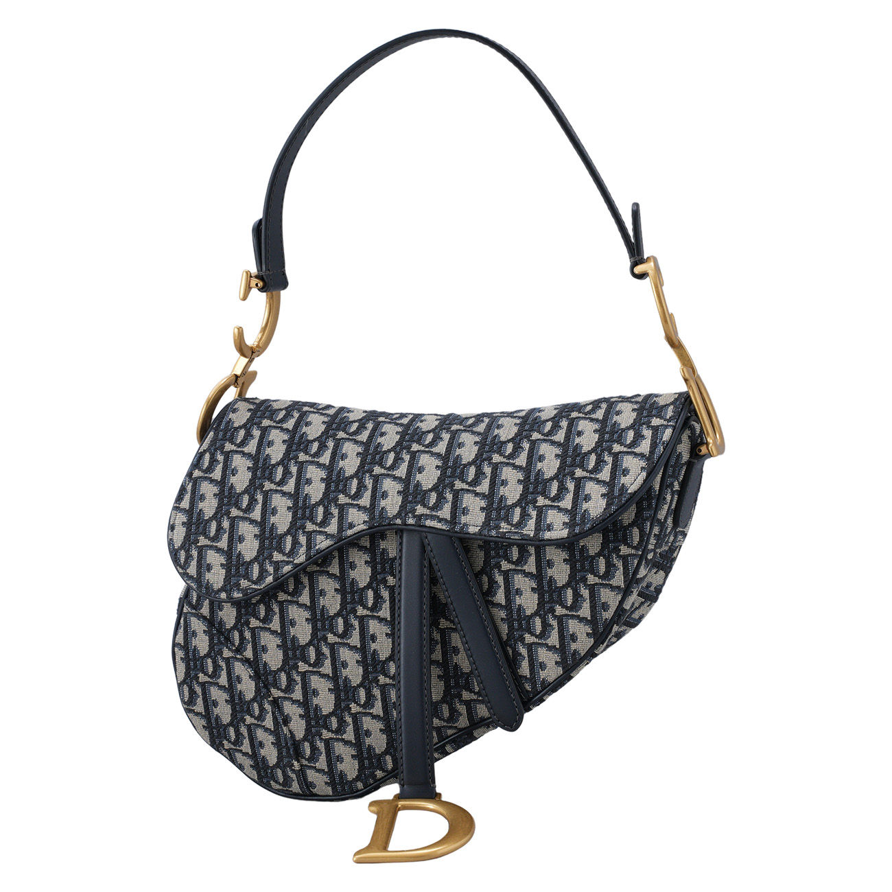 CHRISTIAN DIOR(USED)크리스찬디올 오블리크 새들백 미듐